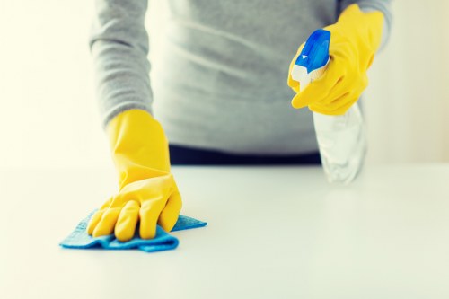 Local Clapham cleaners preparing a spotless living space