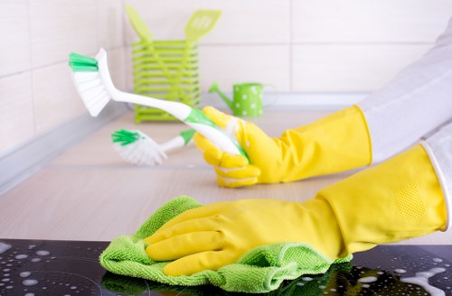 Deep upholstery cleaning for a fabric sofa in Clapham